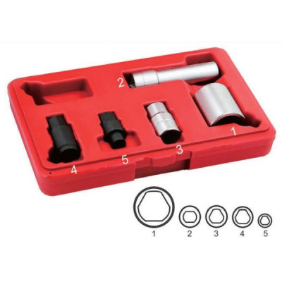 Набор спецголовок для ТНВД BOSCH 5ед. 4493 JTC Набор спецголовок для ТНВД BOSCH 5ед. 4493 JTC