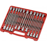         Комплект головок с насадкой TORX, HEX, SPLINE, RIBE длина 200мм 24ед. 7024 JTC