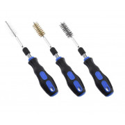 Набор зачистных щеток нейлоновые, металлические, латунные 38ед. VT01764