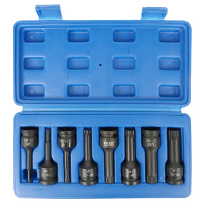 Набір головок ударних SPLINE M5-M18 1/2" 8од. VT13101B Набір головок ударних SPLINE M5-M18 1/2" 8од. VT13101B