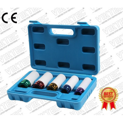 Набір ударних головок для литих дисків 15, 17, 19, 21, 22мм VT13189 Набір ударних головок для литих дисків 15, 17, 19, 21, 22мм VT13189