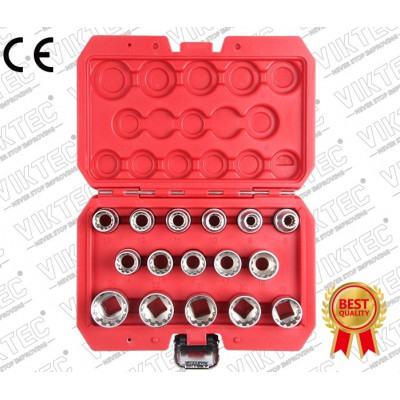 Набор головок SPLINE 8-24мм, 1/2", 16ед. VT13776 Набор головок SPLINE 8-24мм, 1/2", 16ед. VT13776