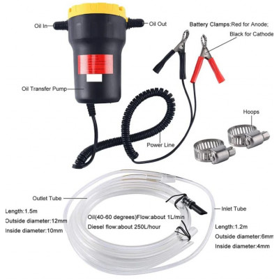 Насос для перекачки дизельного палива і моторного масла 12V VT13879 Насос для перекачки дизельного палива і моторного масла 12V VT13879