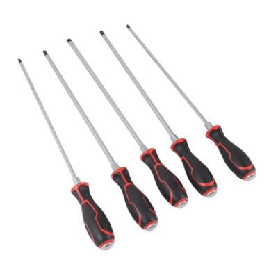 Набір викруток SL8, PH2, PH3, PZ2, PZ3 450мм 5од. VT17954A Набір викруток SL8, PH2, PH3, PZ2, PZ3 450мм 5од. VT17954A