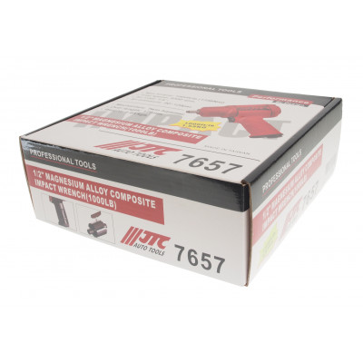 Гайковерт пневматичний 1/2" (1356Нм, 8500об/хв, 179мм, 1.65кг) композитний корпус 7657 JTC Гайковерт пневматичний 1/2" (1356Нм, 8500об/хв, 179мм, 1.65кг) композитний корпус 7657 JTC