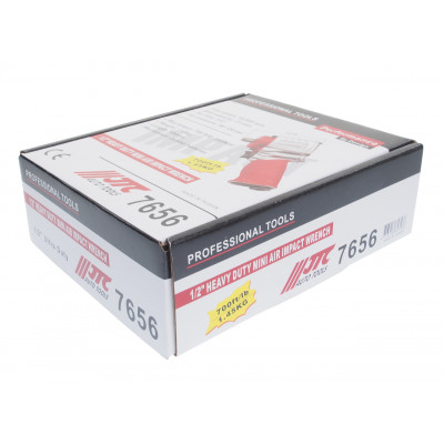 Гайковерт пневматичний міні 1/2" (949Нм, 10000об/хв, 104мм, 1.45кг) 7656 JTC Гайковерт пневматичний міні 1/2" (949Нм, 10000об/хв, 104мм, 1.45кг) 7656 JTC