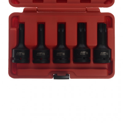 Набір головок ударних TORX T60, T70, T80, T90, T100 3/4" 5од. J605T JTC Набір головок ударних TORX T60, T70, T80, T90, T100 3/4" 5од. J605T JTC
