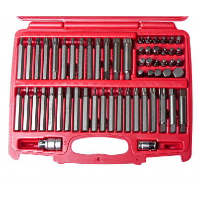 Набір біт TORX, HEX, SPLINE, RIBE, SQ 58од. 3509 JTC Набір біт TORX, HEX, SPLINE, RIBE, SQ 58од. 3509 JTC
