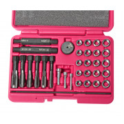 Набор метчиков для востановления резьбы (свечи накаливания) 33ед. 4053 JTC