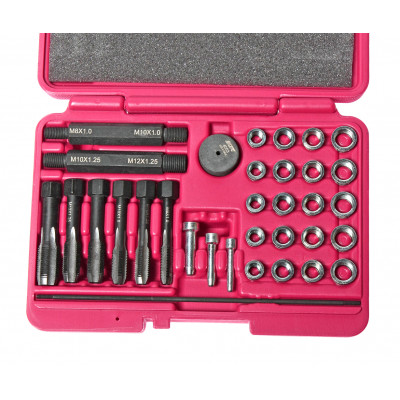 Набір мітчиків для відновлення різьби (свічки розжарювання) 33од. 4053 JTC Набір мітчиків для відновлення різьби (свічки розжарювання) 33од. 4053 JTC