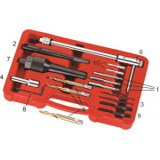 Набор для снятия свечей накала и реставрации резьбы 4054 JTC