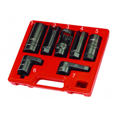 Набір спецголовок для зняття форсунок та датчиків 7од. 1425 JTC Набір спецголовок для зняття форсунок та датчиків 7од. 1425 JTC