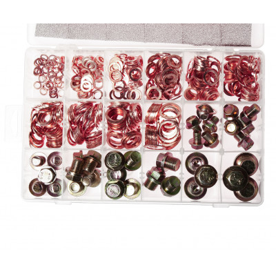 Комплект медных шайб и маслосливных пробок 534ед. 2019 JTC Комплект медных шайб и маслосливных пробок 534ед. 2019 JTC