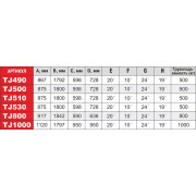 Стойка трансмиссионная телескопическая 500кг TJ490 JTC