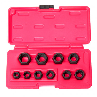 Набор головок для поврежденных гаек 10ед. 1545 JTC Набор головок для поврежденных гаек 10ед. 1545 JTC