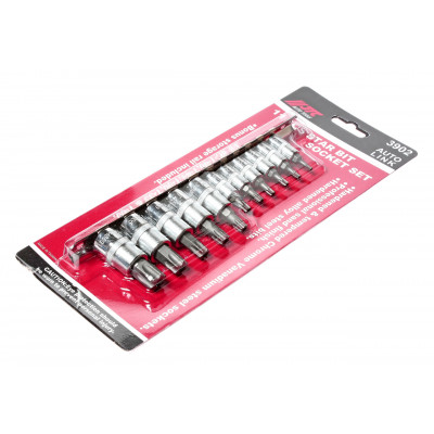 Набор головок с насадкой TORX Т10-Т60 с отвестием 1/4" и 3/8" 11ед. 3902 JTC Набор головок с насадкой TORX Т10-Т60 с отвестием 1/4" и 3/8" 11ед. 3902 JTC