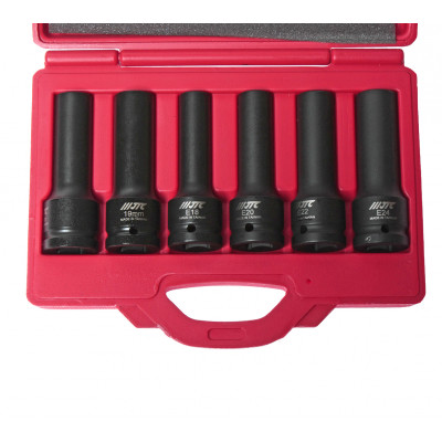 Набір головок ударних TORX E18, E20, E22, E24, 17мм, 19мм 3/4" 6од. J606E JTC Набір головок ударних TORX E18, E20, E22, E24, 17мм, 19мм 3/4" 6од. J606E JTC