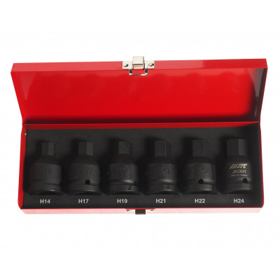 Набір головок ударних HEX H14-H24 3/4" 6од. J606H JTC Набір головок ударних HEX H14-H24 3/4" 6од. J606H JTC
