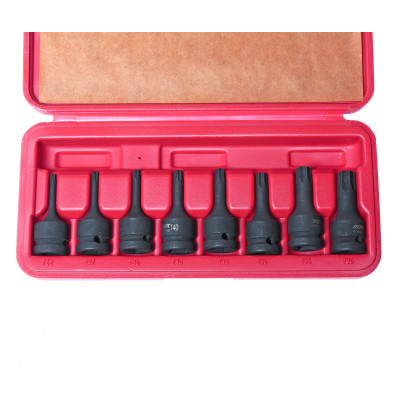 Набір головок ударних TORX T25-T60 1/2" 8од. J408T JTC Набір головок ударних TORX T25-T60 1/2" 8од. J408T JTC