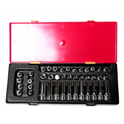 Набор головок 3/8" E4-E18, T8-T50, H3-H10 41ед. K3411 JTC Набор головок 3/8" E4-E18, T8-T50, H3-H10 41ед. K3411 JTC