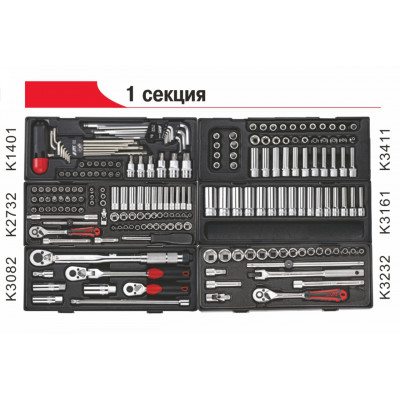 Візок інструментальний з набором інструменту 496ед. 5641+496 JTC Візок інструментальний з набором інструменту 496ед. 5641+496 JTC