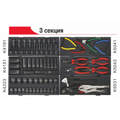 Візок інструментальний з набором інструменту 496ед. 5641+496 JTC Візок інструментальний з набором інструменту 496ед. 5641+496 JTC