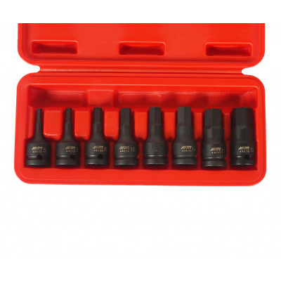 Набір головок ударних HEX H5-H19 1/2" 8од. J408H JTC Набір головок ударних HEX H5-H19 1/2" 8од. J408H JTC