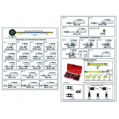 Компресометр для дизельних двигунів 37од. 4302 JTC Компресометр для дизельних двигунів 37од. 4302 JTC