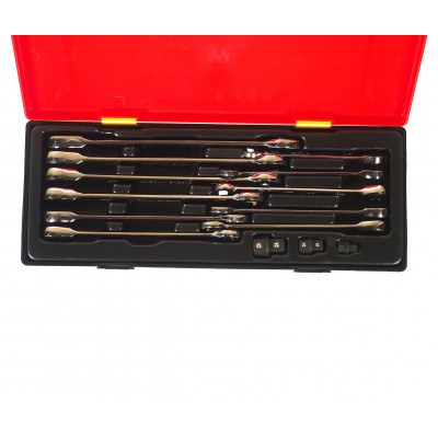 Набор ключей рожково-накидных с трещоткой 8-19мм 14ед. K6141 JTC Набор ключей рожково-накидных с трещоткой 8-19мм 14ед. K6141 JTC