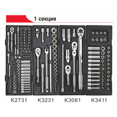 Візок інструментальний з набором інструменту 225од. 3931+225 JTC Візок інструментальний з набором інструменту 225од. 3931+225 JTC