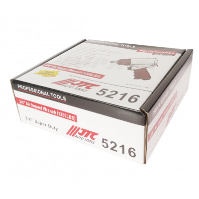 Гайковерт пневматический 3/4" (1627Hм, 7500об/мин, 177мм, 2.64кг) 5216 JTC Гайковерт пневматический 3/4" (1627Hм, 7500об/мин, 177мм, 2.64кг) 5216 JTC