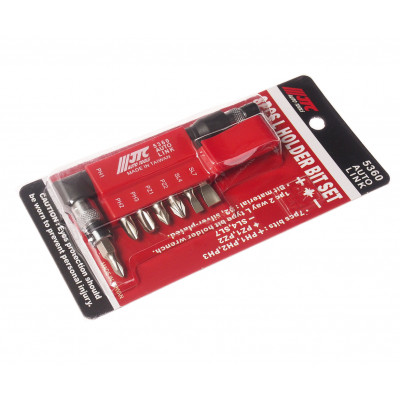 Набір біт 1/4" SL, PH, PZ з Г-подібним перехідником 8од. 5360 JTC Набір біт 1/4" SL, PH, PZ з Г-подібним перехідником 8од. 5360 JTC