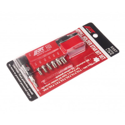 Набір біт 1/4" TORX T10-T40 з Г-подібним перехідником 8од. 5357 JTC Набір біт 1/4" TORX T10-T40 з Г-подібним перехідником 8од. 5357 JTC