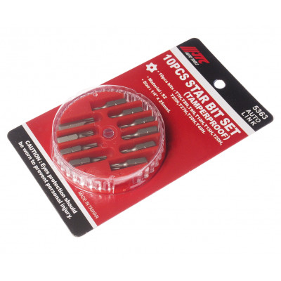 Набір біт TORX 1/4" T7H-T40H з отвором 10од. 5363 JTC Набір біт TORX 1/4" T7H-T40H з отвором 10од. 5363 JTC
