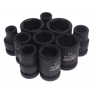 Набор головок для поврежденных болтов и гаек 10ед. 7865 JTC Набор головок для поврежденных болтов и гаек 10ед. 7865 JTC