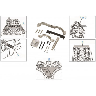 Набір фіксаторів OPEL, CHEVROLET 1.0, 1.2, 1.4 4440 JTC Набір фіксаторів OPEL, CHEVROLET 1.0, 1.2, 1.4 4440 JTC