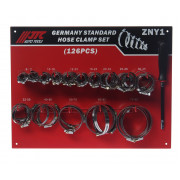 Комплект шланговых хомутов 126ед. ZNY1 JTC