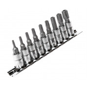 Набор головок с насадкой TORX 5-граней 1/4" 9ед. 3303 JTC