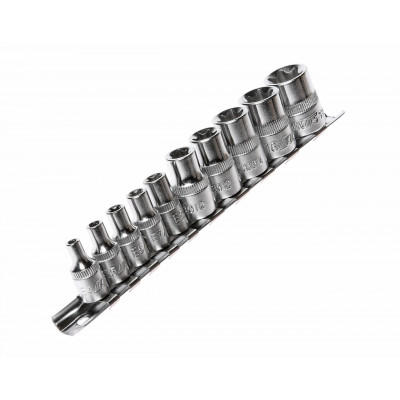 Набор головок TORX 1/4" и 3/8" Е4-Е18 10ед. 3901 JTC Набор головок TORX 1/4" и 3/8" Е4-Е18 10ед. 3901 JTC