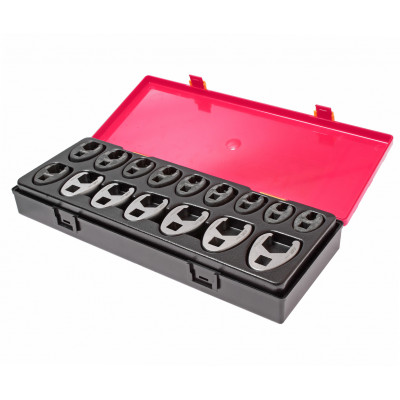 Набор ключей разрезных односторонних 10-27мм 1/2" и 3/8" 16ед. K6161 JTC Набор ключей разрезных односторонних 10-27мм 1/2" и 3/8" 16ед. K6161 JTC