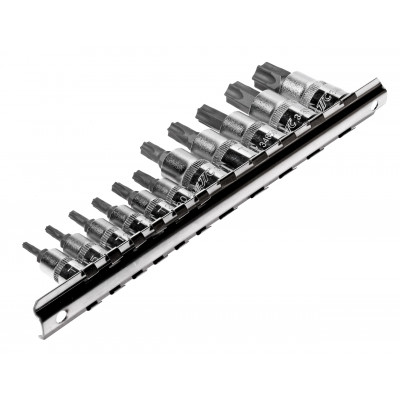 Набор головок с насадкой TORX Т10-Т60 с отвестием 1/4" и 3/8" 11ед. 3902 JTC Набор головок с насадкой TORX Т10-Т60 с отвестием 1/4" и 3/8" 11ед. 3902 JTC