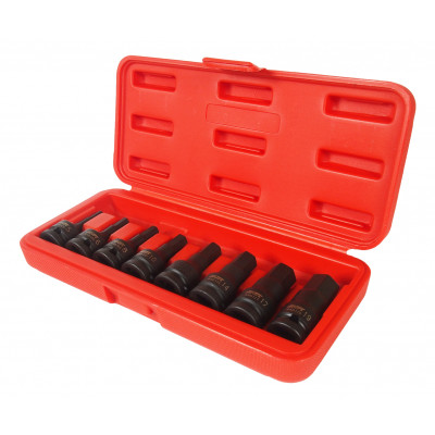 Набір головок ударних HEX H5-H19 1/2" 8од. J408H JTC Набір головок ударних HEX H5-H19 1/2" 8од. J408H JTC