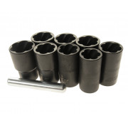 Набор головок глубоких для поврежденных болтов и гаек 1/2" 9ед. 4399S JTC