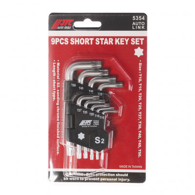 Набір кутових ключів TORX Т10-Т50 9од. 5354 JTC Набір кутових ключів TORX Т10-Т50 9од. 5354 JTC