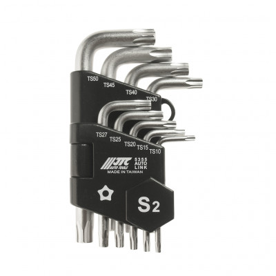 Набір кутових ключів п'ятипроменевих ТS10-ТS50 9од. (з отвором) 5355 JTC Набір кутових ключів п'ятипроменевих ТS10-ТS50 9од. (з отвором) 5355 JTC