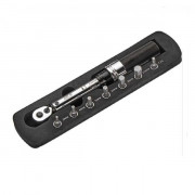 Динамометричний ключ 1/4" 1-24Hм 200мм з комплектом біт 10од. 6665 JTC