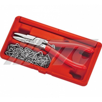 Кліщі для обтиску кілець кріплення оббивки сидінь (100 кілець в комплекті) 5536S JTC Кліщі для обтиску кілець кріплення оббивки сидінь (100 кілець в комплекті) 5536S JTC